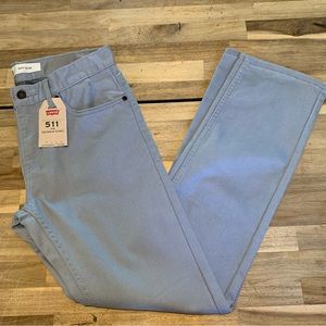 NWT Levi’s Boys Grey 511 Slim Jeans 18 29x29
